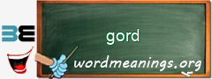 WordMeaning blackboard for gord